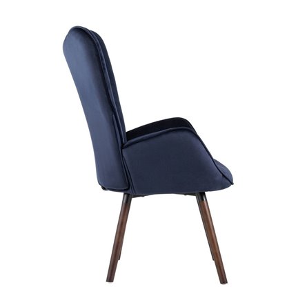 Гранд синий велюр, деревянные ножки