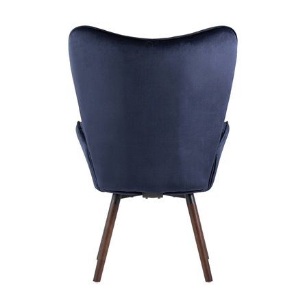 Гранд синий велюр, деревянные ножки