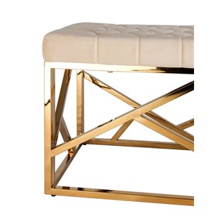 АРТ ДЕКО сталь золото, нержавеющая сталь, обивка сиденья велюр бежевый