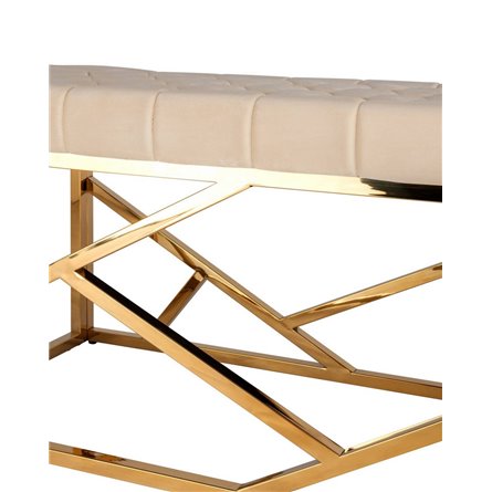 АРТ ДЕКО сталь золото, нержавеющая сталь, обивка сиденья велюр бежевый