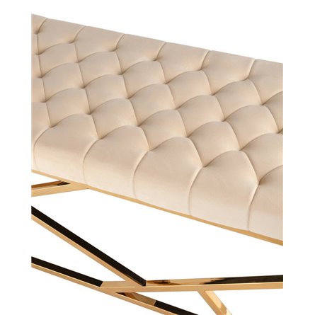 АРТ ДЕКО сталь золото, нержавеющая сталь, обивка сиденья велюр бежевый