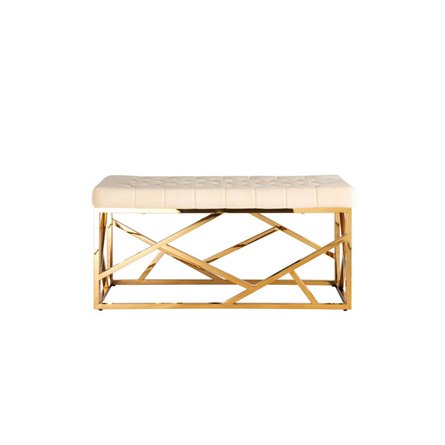 АРТ ДЕКО сталь золото, нержавеющая сталь, обивка сиденья велюр бежевый