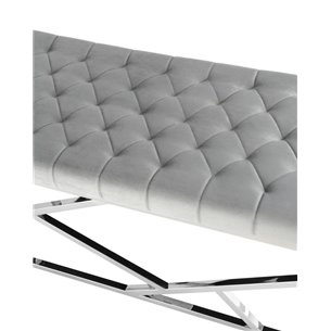 АРТ ДЕКО сталь серебро, нержавеющая сталь, обивка сиденья серый велюр