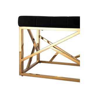 АРТ ДЕКО сталь золото, нержавеющая сталь, обивка сиденья велюр черный