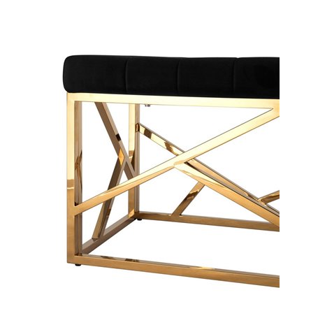 АРТ ДЕКО сталь золото, нержавеющая сталь, обивка сиденья велюр черный