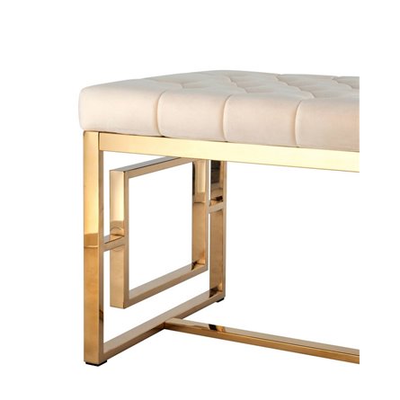 БРУКЛИН сталь золото, нержавеющая сталь, обивка сиденья бежевый велюр