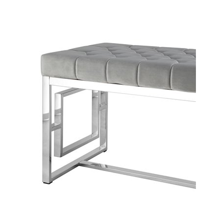 БРУКЛИН сталь серебро, нержавеющая сталь, обивка сиденья серый велюр