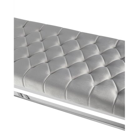 БРУКЛИН сталь серебро, нержавеющая сталь, обивка сиденья серый велюр