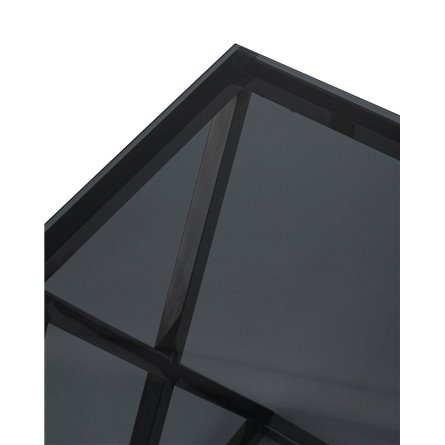 ИНСИГНИЯ 55*55 нержавеющая сталь темный хром стекло smoke