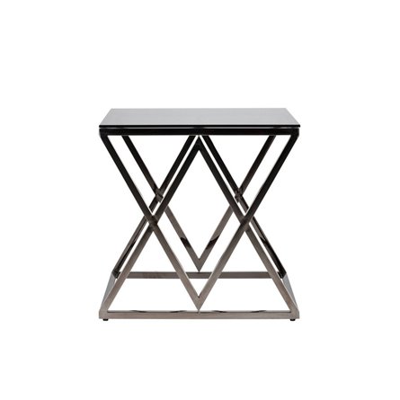 ИНСИГНИЯ 55*55 нержавеющая сталь темный хром стекло smoke