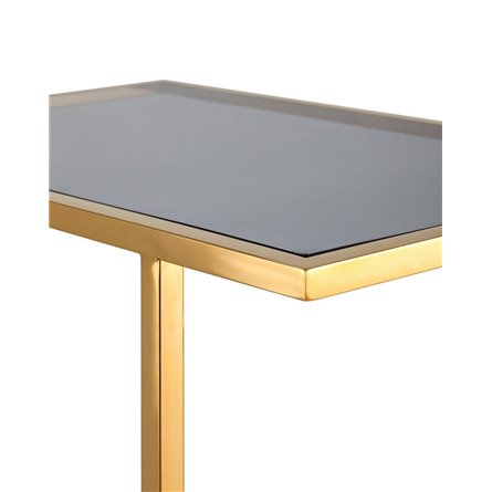 Бостон 50*32 каркас из нержавеющей стали золото стекло smoke