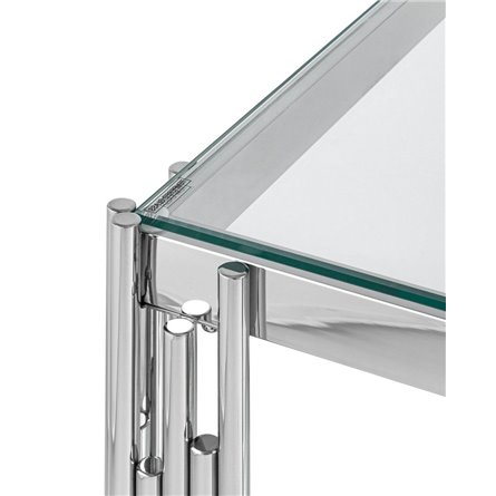 55*55 ГЭТСБИ серебро, профиль каркаса сталь, материал столешницы стекло