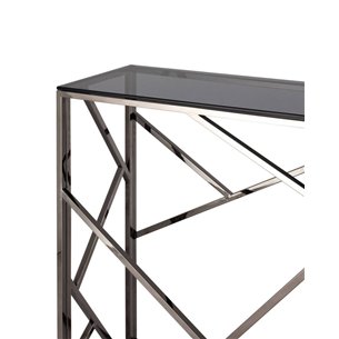 АРТ ДЕКО 115*30 темный хром стекло smoke нержавеющая сталь