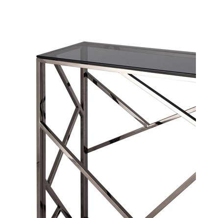 АРТ ДЕКО 115*30 темный хром стекло smoke нержавеющая сталь