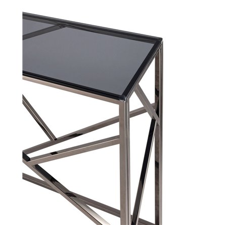 АРТ ДЕКО 115*30 темный хром стекло smoke нержавеющая сталь