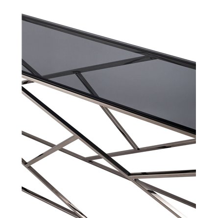 АРТ ДЕКО 115*30 темный хром стекло smoke нержавеющая сталь