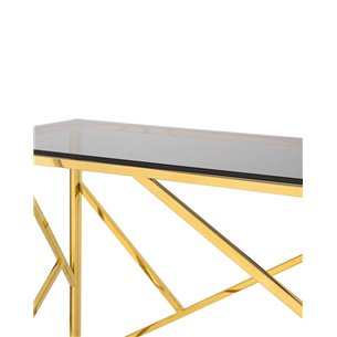 АРТ ДЕКО 120*40 нержавеющая сталь золото стекло темный хром