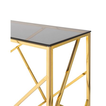 АРТ ДЕКО 120*40 нержавеющая сталь золото стекло темный хром