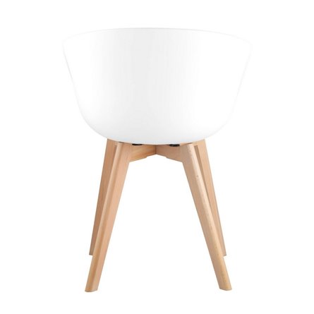 LIBRA SOFT белый пластик, съемная подушка, массив бука