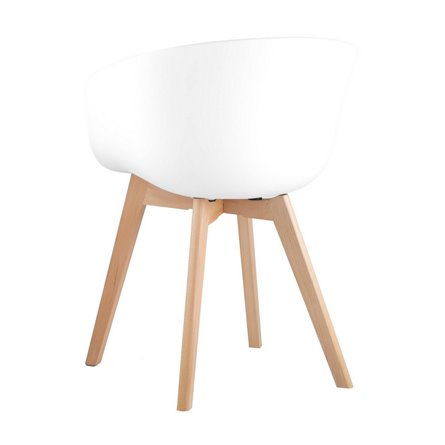 LIBRA SOFT белый пластик, съемная подушка, массив бука