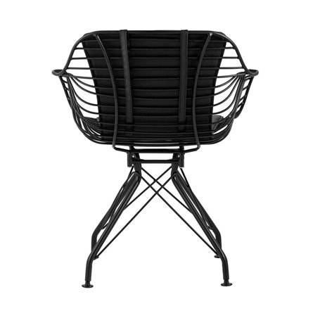 Thomas черное из металла с обивкой из экокожи черного цвета