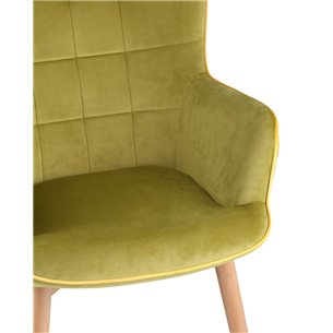 Манго оливковое обивка вельвет с деревянными ножками