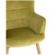 Манго оливковое обивка вельвет с деревянными ножками