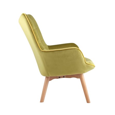Манго оливковое обивка вельвет с деревянными ножками