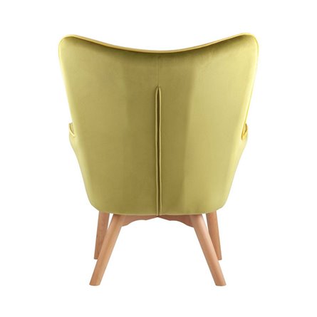 Манго оливковое обивка вельвет с деревянными ножками