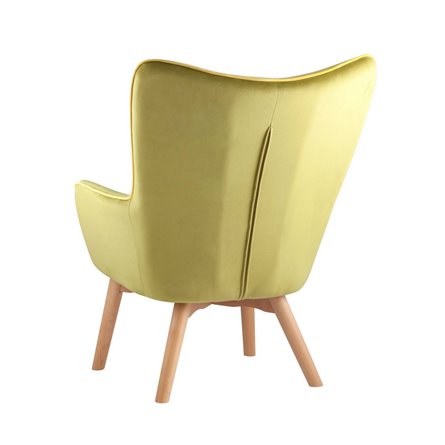 Манго оливковое обивка вельвет с деревянными ножками
