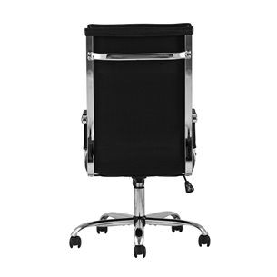 TopChairs Original офисное черное в обивке из экокожи, механизм качания Top Gun