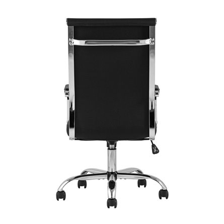 TopChairs Unit офисное черное в обивке из экокожи, механизм качания Top Gun