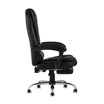 TopChairs President офисное черное в обивке из экокожи, механизм качания и регулировки по высоте