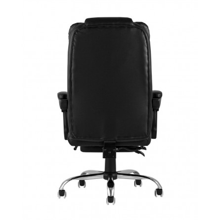 TopChairs President офисное черное в обивке из экокожи, механизм качания и регулировки по высоте