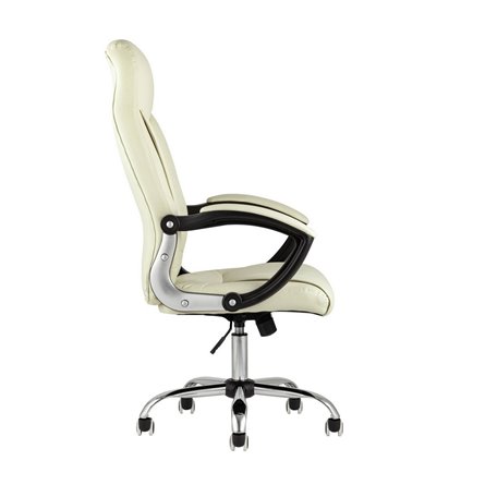 TopChairs Tower офисное черное в обивке из экокожи, механизм качания Top Gun