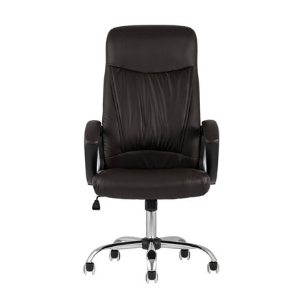 TopChairs Tower офисное коричневое в обивке из экокожи, механизм качания Top Gun