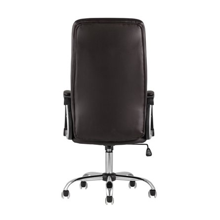 TopChairs Tower офисное коричневое в обивке из экокожи, механизм качания Top Gun