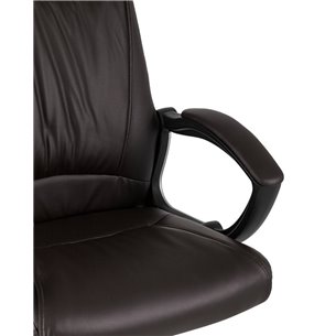 TopChairs Tower офисное коричневое в обивке из экокожи, механизм качания Top Gun