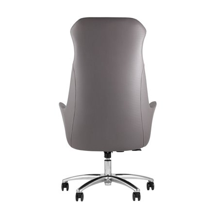 TopChairs Viking офисное серое обивка экокожа, металлический каркас