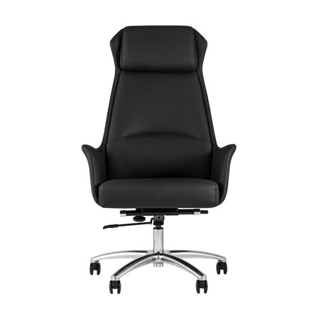 TopChairs Viking офисное черное обивка экокожа, металлический каркас