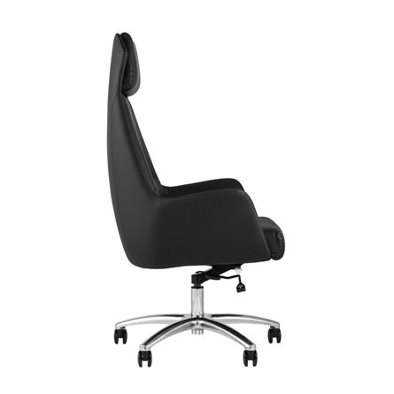 TopChairs Viking офисное черное обивка экокожа, металлический каркас