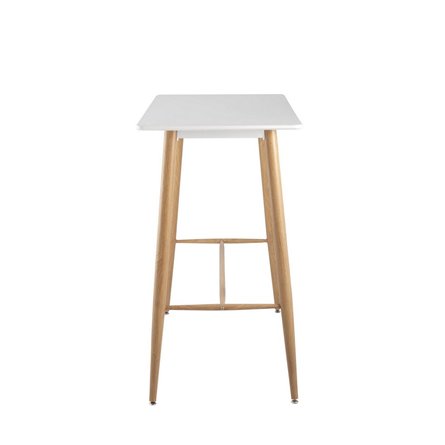 белый, столешница МДФ, ножки сталь с принтом под бук