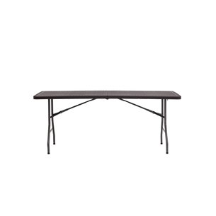 складной чемодан пластиковый Кейт 180 коричневый, стальной каркас, полиэтилен высокой плотности