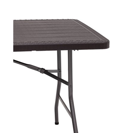 складной чемодан пластиковый Кейт 180 коричневый, стальной каркас, полиэтилен высокой плотности