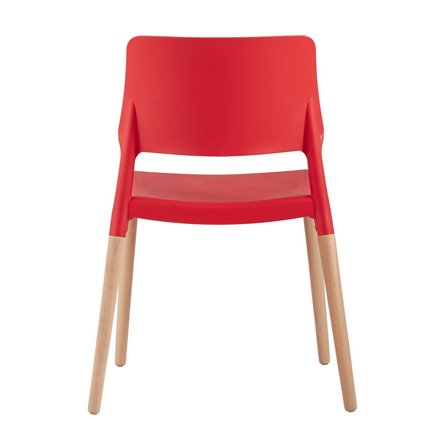 Bistro красный пластиковый, ножки бук
