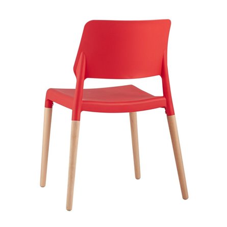 Bistro красный пластиковый, ножки бук