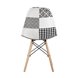 Eames обивка в стиле пэчворк черно-белый, ножки массив бука Eames обивка в стиле пэчворк черно-белый, ножки массив бука