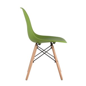 DSW зеленый, литой полипропилен, стальной каркас, массив бука
