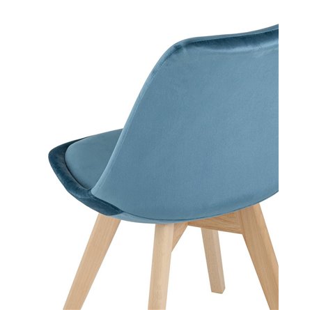 обеденный FRANKFURT обивка велюр цвет синий деревянные ножки