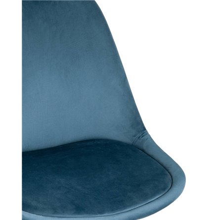 обеденный FRANKFURT обивка велюр цвет синий деревянные ножки